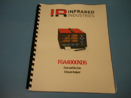  FGA4000XDS Operator’s Manual