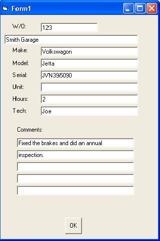 IR-Display form